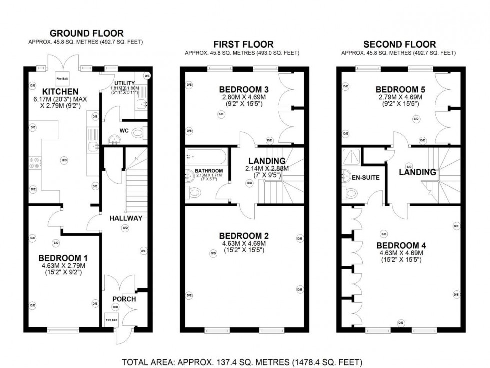 Floorplan for Hatfield, Hertfordshire
