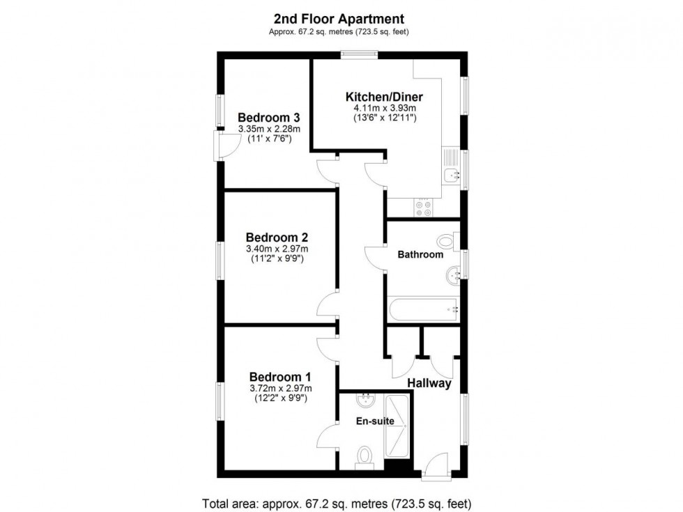 Floorplan for Hatfield, Hertfordshire