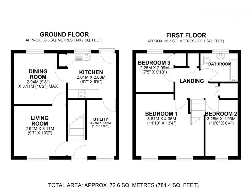 Floorplan for Hatfield, Hertfordshire