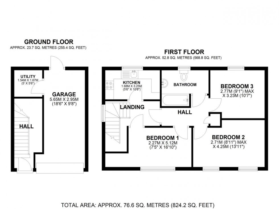 Floorplan for Hatfield, Hertfordshire