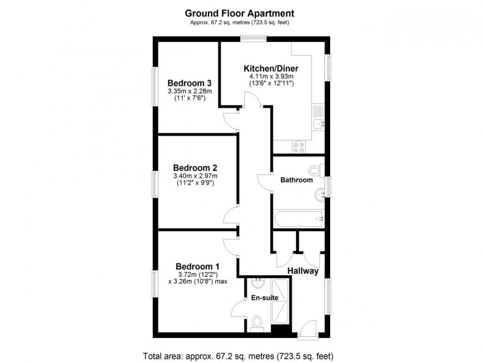 Floorplan for Hatfield, Hertfordshire