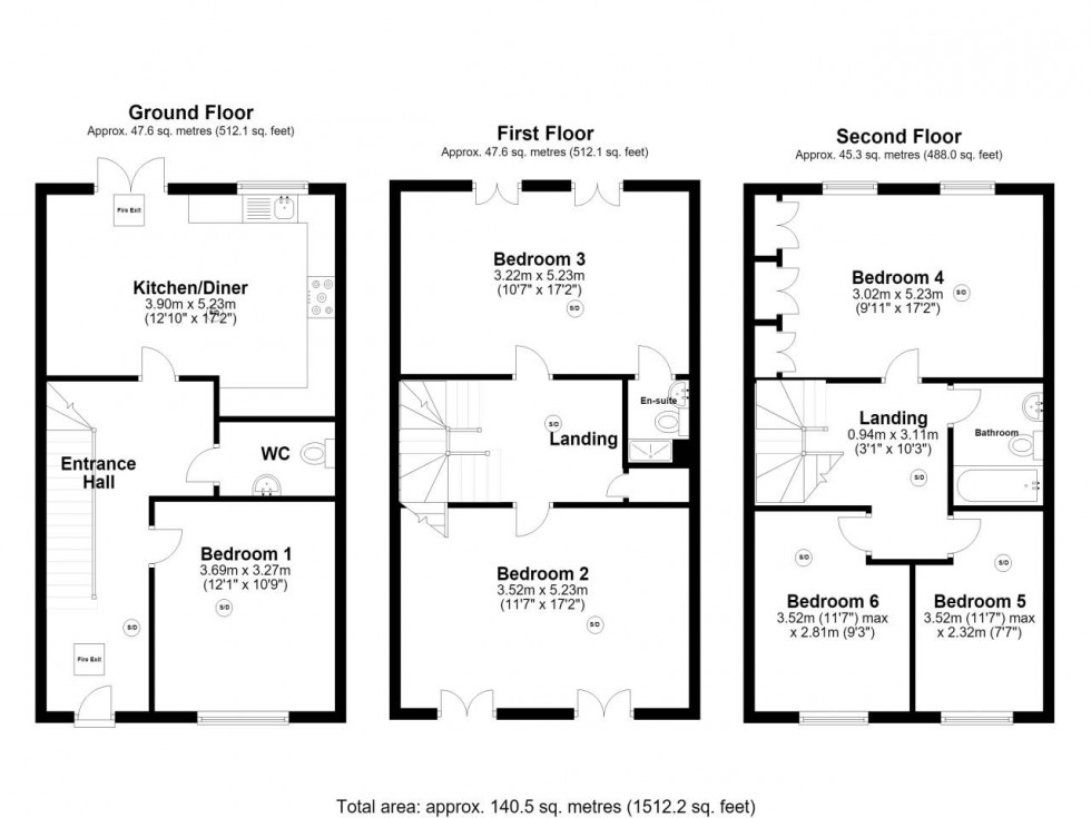 Floorplan for Hatfield, Hertfordshire