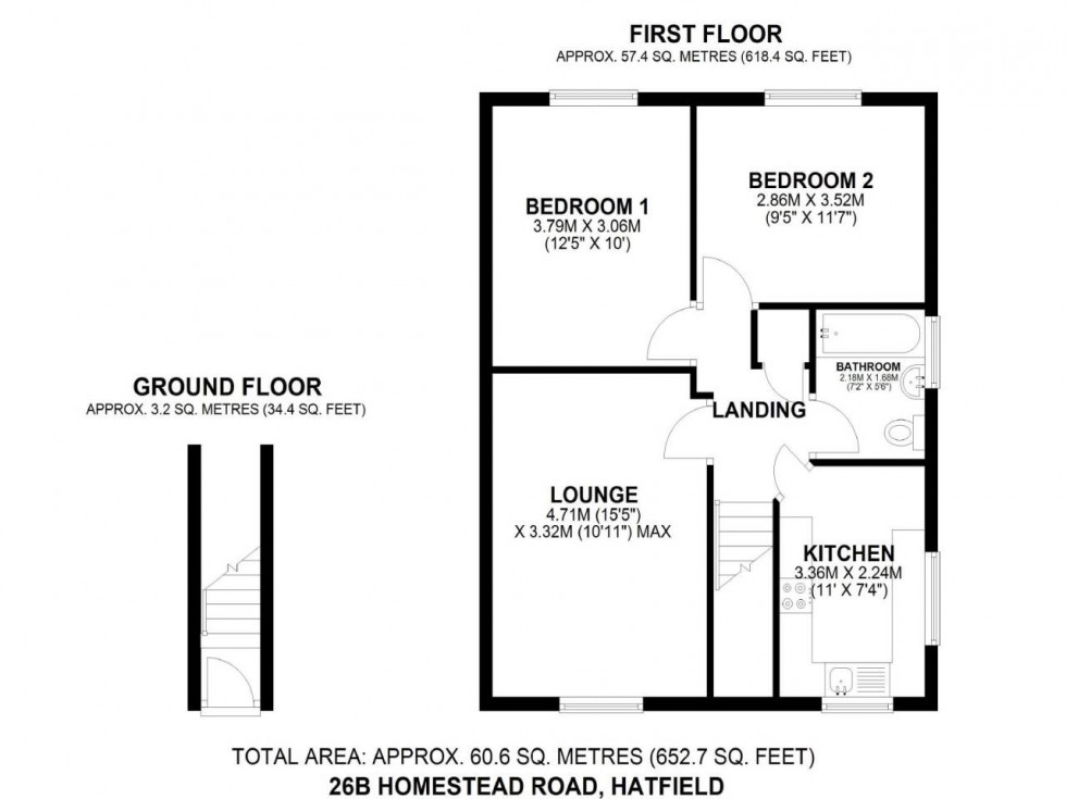 Floorplan for Hatfield, Hertfordshire